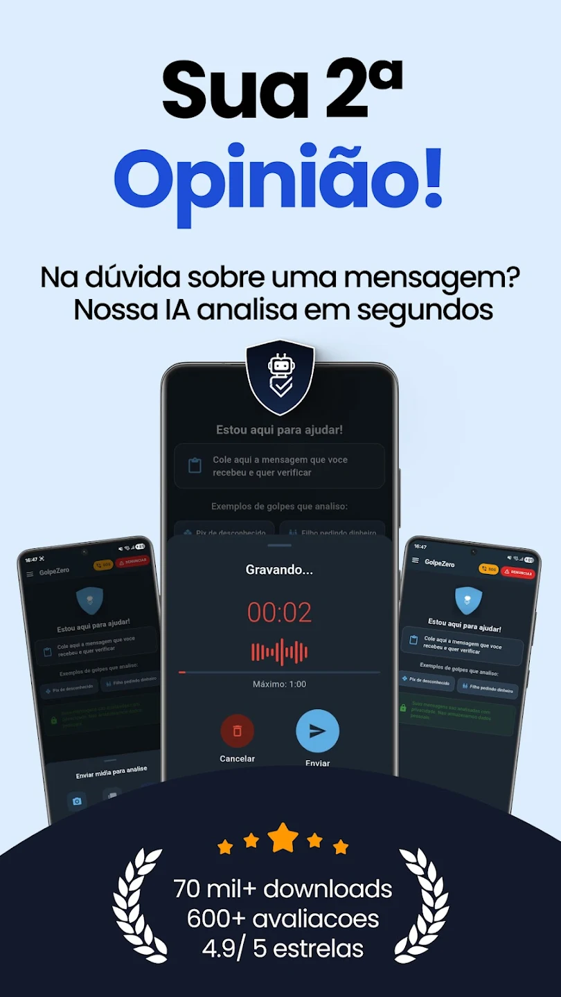 Tela principal do GolpeZero